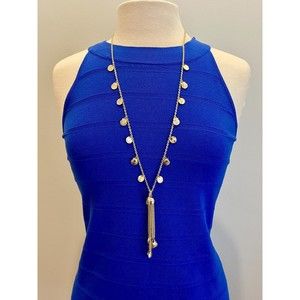 Lilly Pulitzer Maraca Shell Pendant Gold Metallic Necklace NEW with Lilly Bag‎